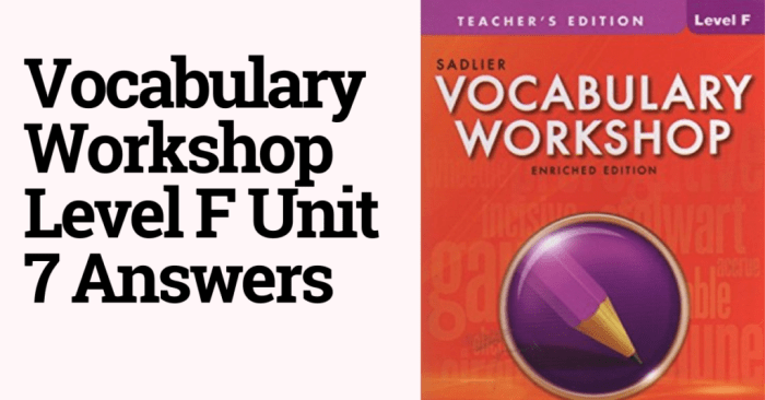 Vocab level f unit 5 answers