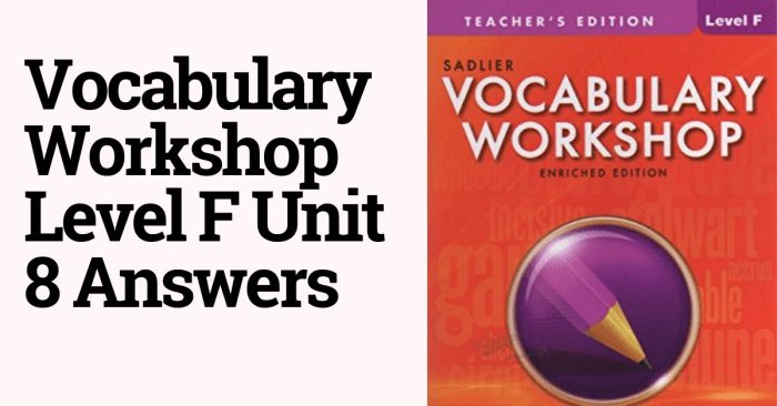 Vocabulary level f unit 5 answers