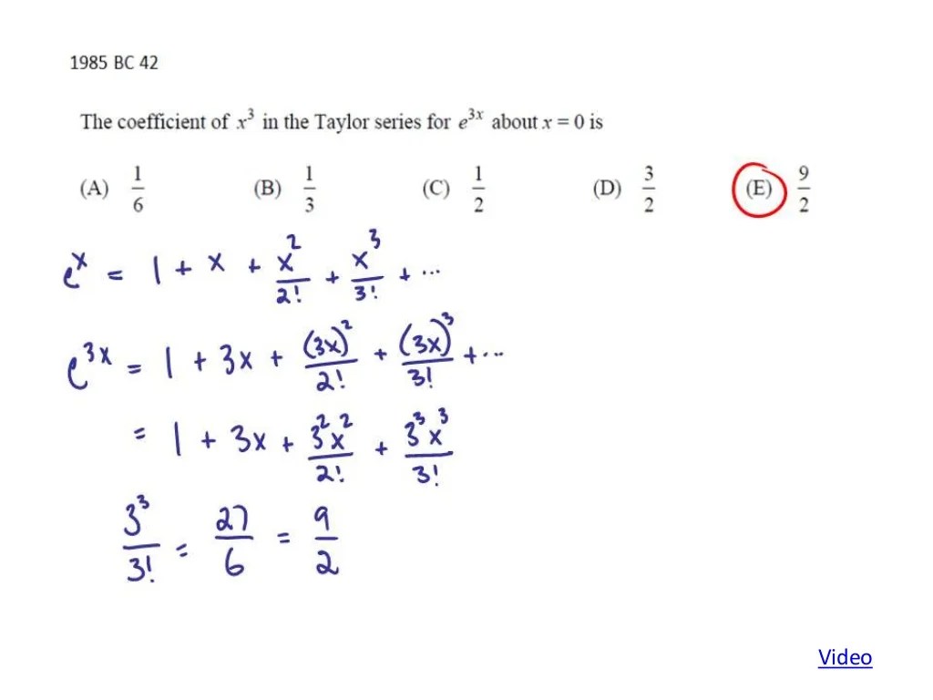 Ap calculus bc 2017 multiple choice