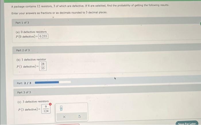 Resistors contains package defective solved selected find which question transcribed problem text been show has probability getting if